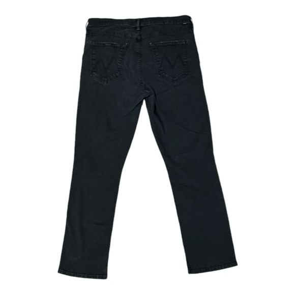 MOTHER The Dazzler Black Mid Rise Crop Stretch Denim Ankle Jeans 32 Not Guilty - Picture 5 of 9